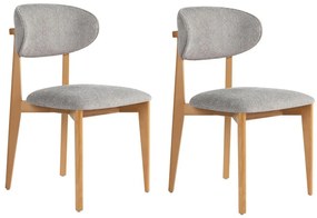 Súprava jedálenských stoličiek Lionte Grey and Light Oak, 2 ks