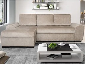 Rohová sedacia súprava Salsa, béžová štruktúrovaná látka%