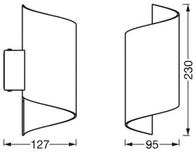 Ledvance - LED Stmievateľné nástenné svietidlo SMART+ TWIST LED/12W/230V Wi-Fi