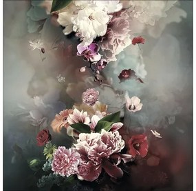 Sklenený obraz Baroque Flowermix IV 30x30 cm