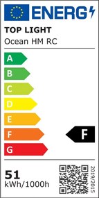 TOP LIGHT Svetlo nástenné-stropné Ocean HM RC, Biela-Chróm