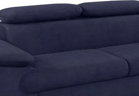 Rohová sedacia súprava Scala, tmavo modrá látka, pravý roh