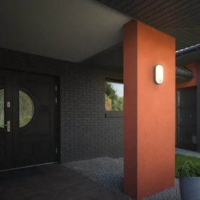 Brilo - LED vonkajšie nástenné svietidlo s pohybovým senzorom RUCH LED/12W/230V IP65 čierna