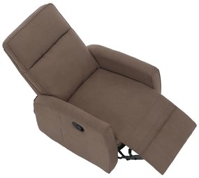 Tempo Kondela Relaxačné otočné kreslo, sivohnedá Taupe, MEKENZI