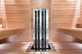 Saunová pec Monolith 6,9 kW - brúsená nehrdzavejúca oceľ, Výkon 5,7 kW
