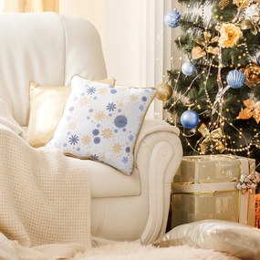 VIANOČNÁ DEKORAČNÁ OBLIEČKA NA VANKÚŠ CAROL 45X45 CM VZOROVANÁ