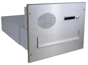DOLS B-042-U - nerezová poštová schránka na zamurovanie, s hovorovým modulom Urmet, menovkou a zvončekovým tlačidlom