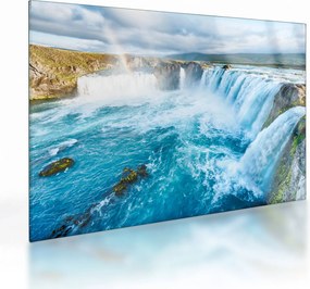 Sklenený obraz - Vodopád Godafoss (70x50 cm)