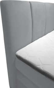 Posteľ boxspring Fresco 180x200 cm, svetlo šedá látka