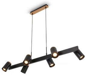 Briloner 4059065 - Závesný luster na lanku ERA 6xGU10/10W/230V čierny