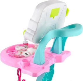 ISO Trade Detský lekársky vozík 18 prvkov – vzdelávacia sada so zvukom a svetlom, prenosný