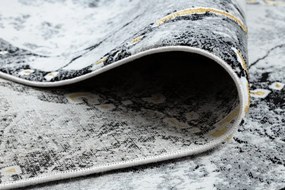 Dywany Łuszczów, Kusový koberec Gloss 528A 58 3D mramor ivory/black, 80x150, šedá, kancelária