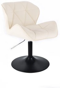 LuxuryForm DESIGN Stolička MILANO na čiernom tanieri - krémová