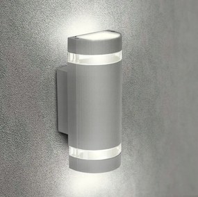 LEDLUX LED vonkajšie strieborné - 2 x GU10 - 230V - BRG2464