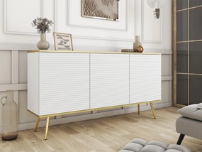 Komoda Oanisew K160, Farby:: biela / biela + zlatá