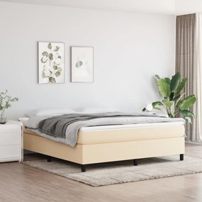 Posteľný rám boxspring s matracom krémový 180x200 cm látka 3144444