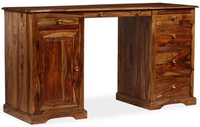 Písací stôl, masívne sheeshamové drevo, 140x50x76 cm