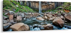 Obraz - Vodopád Svartifoss, Island (120x50 cm)