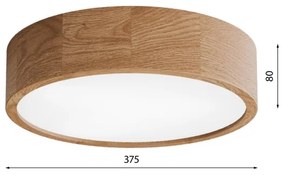 Kúpeľňové stropné svietidlo CLEO 3xE27/24W/230V IP54 pr. 37,5 cm dub