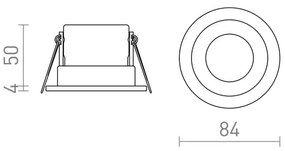 RED - Design Rendl - R13602 - LED Kúpeľňové podhľadové svietidlo BELLA 11W/230V IP65