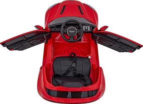 Ramiz Elektrické autíčko Aston Martin DBX pre deti červené + diaľkové ovládanie + EVA kolesá + pásy + plynulý štart + audio LED