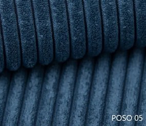 Rohová sedačka Baria (P) (tmavomodrá). Akcia -20%. Vlastná spoľahlivá doprava až k Vám domov. 1133086