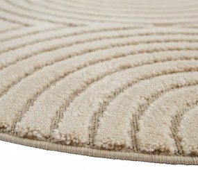 Koberec Modern Art 3D béžový kruh