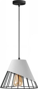Toolight - závesná stropná zrkadlová lampa E27 60W APP228-1CP, čierna-biela, OSW-00888