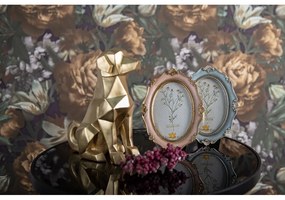 Modro-strieborný oválny fotorámik Romania - 15*2*20 cm / 10*15cm