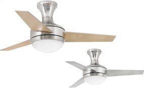 Stropný ventilátor s osvetlením Faro MINI UFO 33455 sivá/javor + záruka 3 roky ZADARMO