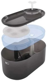 Inteligentná vodná fontána pre domácich maznáčikov 2,6 l/5V šedá Wi-Fi