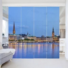 MANUFACTURER -  Súprava posuvnej záclony - Hamburg Skyline - 4 panely