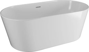 Polimat Akrylátová voľne stojaca vaňa Uzo 160x80 POLIMAT-Rozmery: 160x80, POLIMAT-Farba vane: Biela / čierna mat
