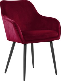 XXXLutz STOLIČKA S PODRÚČKAMI, zamat, červená MID.YOU - Stoličky - 001769008009