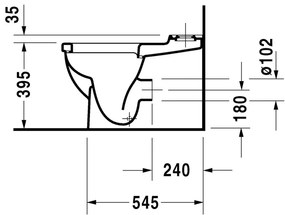 Duravit Starck 3 - Stojace kombi WC, 4,5 l, 360 x 655 mm, biele 0128090064