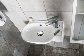 Sapho Sapho, YUMO keramické umývadlo rohové 45x28cm, biela, 3045