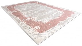 Dywany Łuszczów, Kusový koberec Core A004 Frame beige/pink, 180x270, ružová, chodba / predsieň