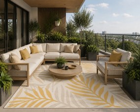Balta, TRHÁK: Kusový koberec RE_FRESH 37513-657 – na von aj na doma, 160x230, žltá, chodba / predsieň