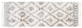 Kusový koberec shaggy Azteco krémovo sivý 2 atyp 80x300cm