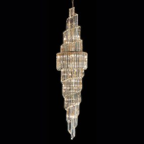 Závesná lampa Cristalli číra 245 cm vysoká