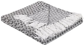 Bavlnená deka 130 x 160 cm čiernobiela KIRAMAN Beliani