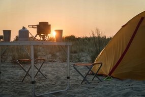 Skládací turistický stůl LUDGE 80 cm bílý