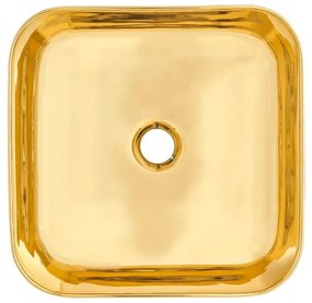 Invena Reja, keramické umývadlo na dosku 390x390x140 mm, zlatá lesklá, INV-CE-39-009-C
