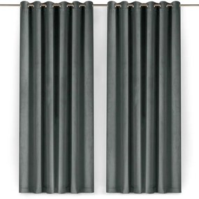 Tmavosivý zamatový dimout záves 265x270 cm Velto – Filumi