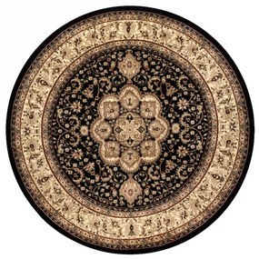 Okrúhly koberec ROYAL ADR model 521 čierny