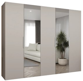 Šatníková skriňa 250 cm Mirabella 2 (kašmír + kašmír). Akcia -19%. Vlastná spoľahlivá doprava až k Vám domov. 1126433