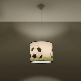 Detské závesné svietidlo Ball C, 1x plastové tienidlo so vzorom, (fi 30cm)