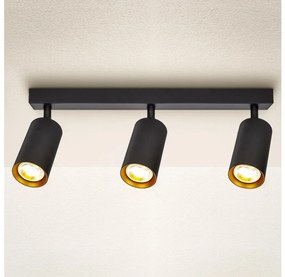 Brilagi - Bodové svietidlo SELE 3xGU10/30W/230V čierna/zlatá WO-B5-OEM