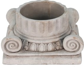 Cementový kvetináč v tvare hlavice antického stĺpu Dórsky - 21*21*11 cm