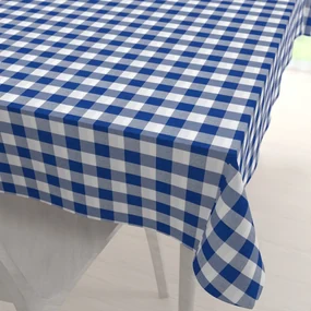 Biante Dekoračný obdĺžnikový obrus Rebeka RE-007 Modro-biela kocka veľká 50x100 cm